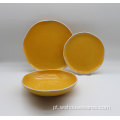 Conjunto de jantar irregular de porcelana